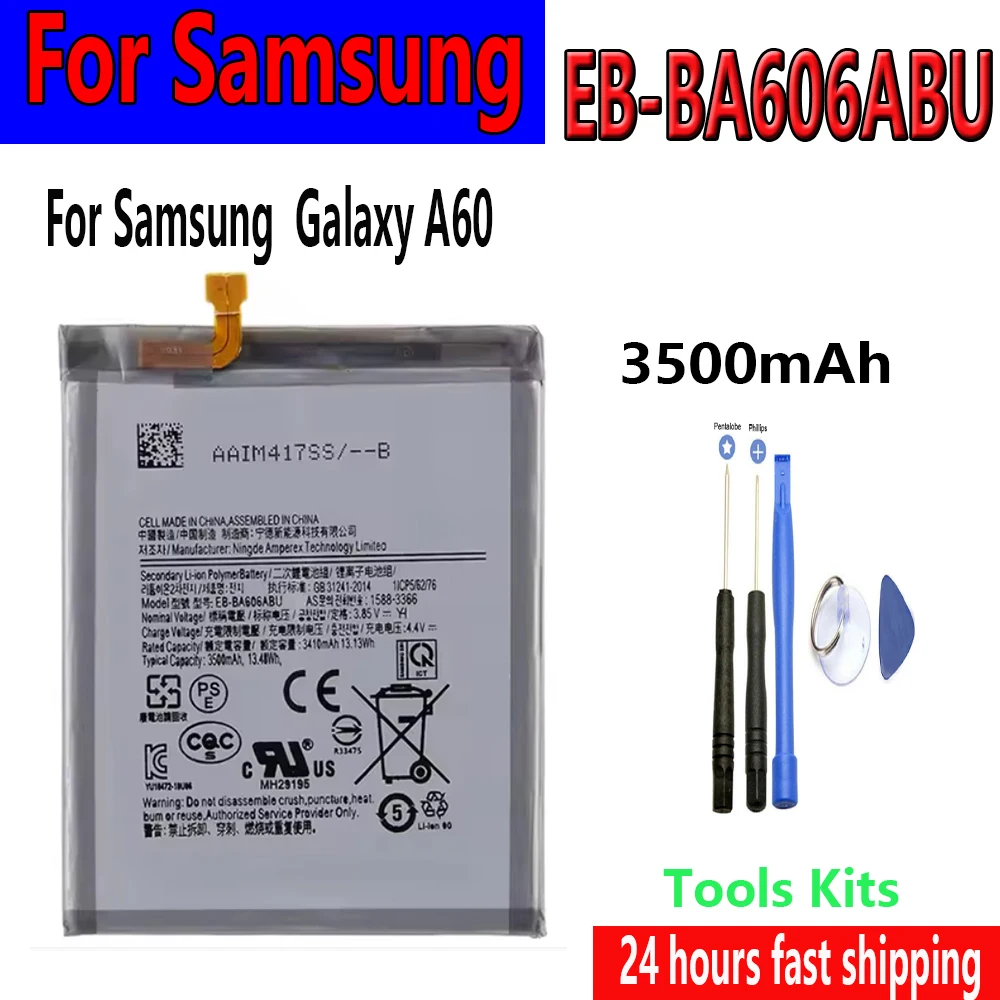 

Флэш-продажа EB-BA606ABU 3500 мАч аккумуляторные батареи для Samsung Galaxy A60 M40 SM-A606F/DS SM-A6060 SM-A606F + бесплатный TOOl