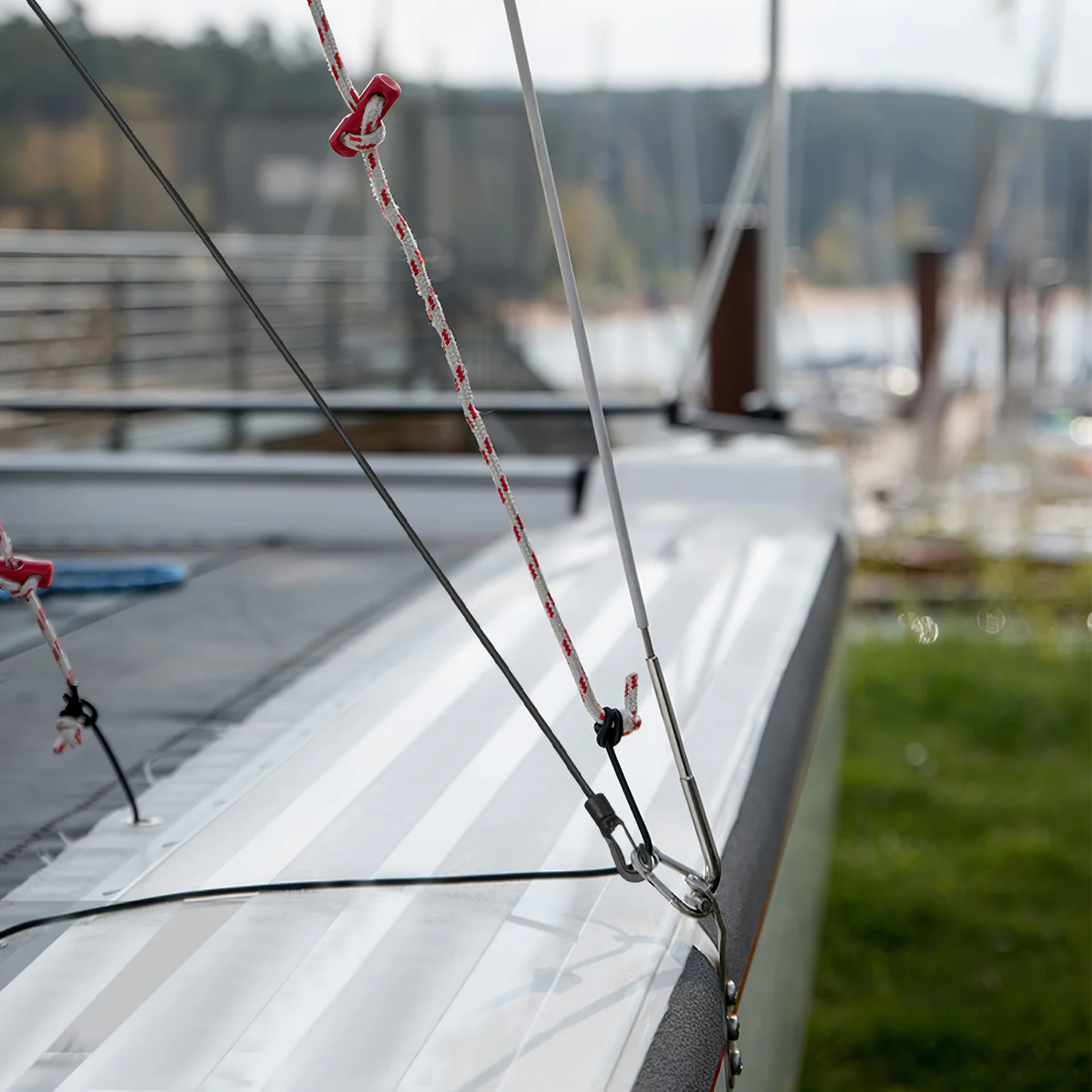 

50pcs Marine Bungee Cord Set Strong Elastic Nylon Rope Hook Camping Outdoor Paddling Shock Absorption Quick Install Stretch Cord