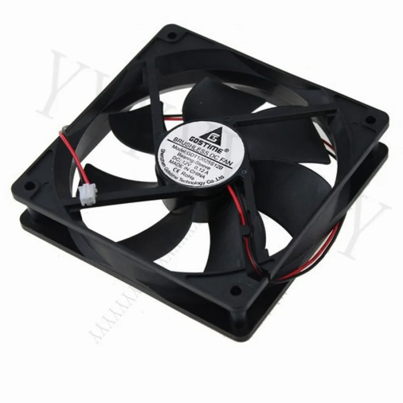 

Y 12V DC Cooling Fan 120x120x25mm 2 Pin GDT12025S12B for CPU PC Printer Laser