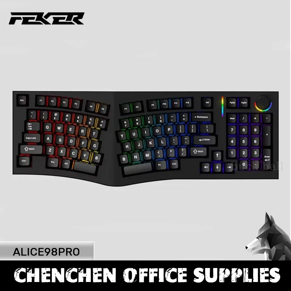 

New FEKER Alice98Pro 3Mode Mechanical Keyboard Alice RGB Wireless Keyboards Hot-Swap Custom Ergonomics Alice98 Pro Game Keyboard