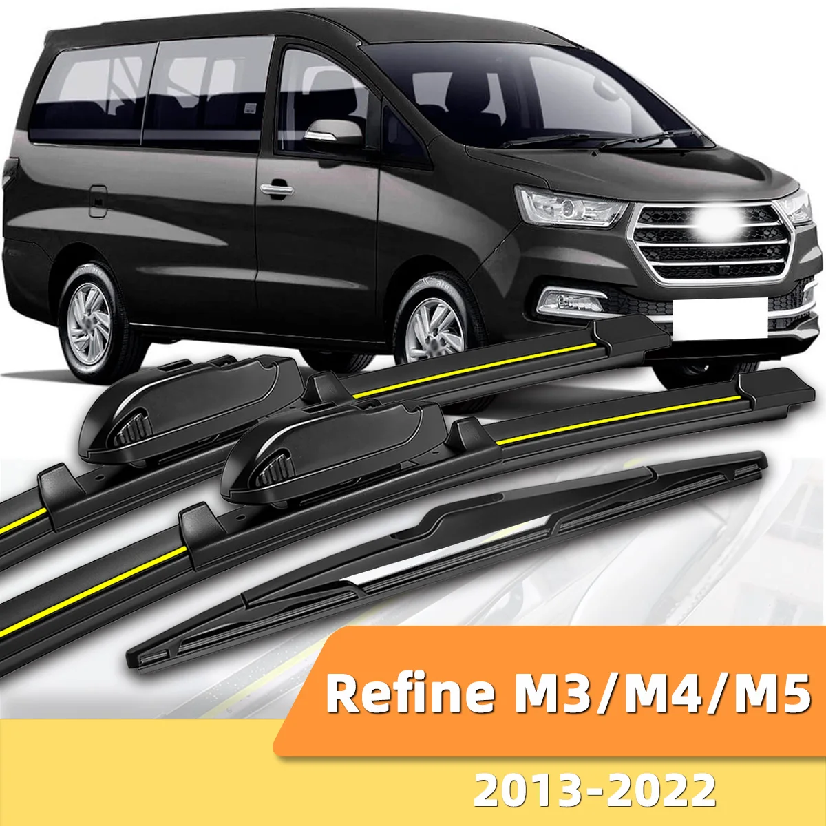 Geeignet für JAC Refine M3/M4/M5 2013–2022. Vordere und hintere Scheibenwischer. Langlebiges Zubehör für Autoscheiben 2015 2019.