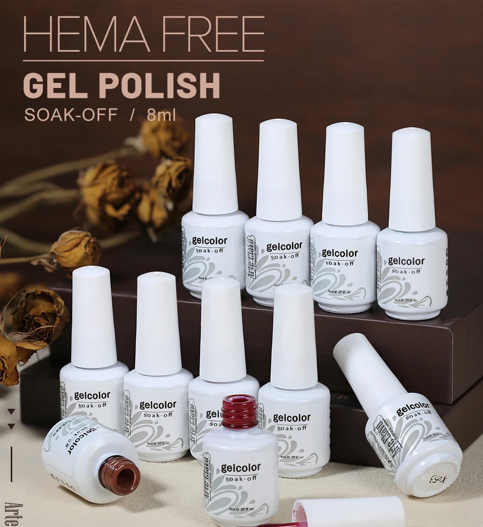 Arte Clavo 8ml HEMA TPO-freier Gel-Nagellack Volle Deckkraft Semi-Permanent Abziehbarer UV-LED-Farbgel-Lack Großhandel für Salons – Detail 2
