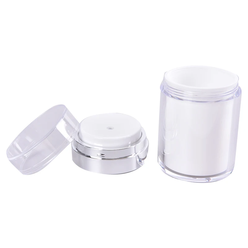 100% Brand New and High Quality Acrylic Airless Pump Jar Empty Acrylic Cream Bottle Refillable Cosmetic Containe