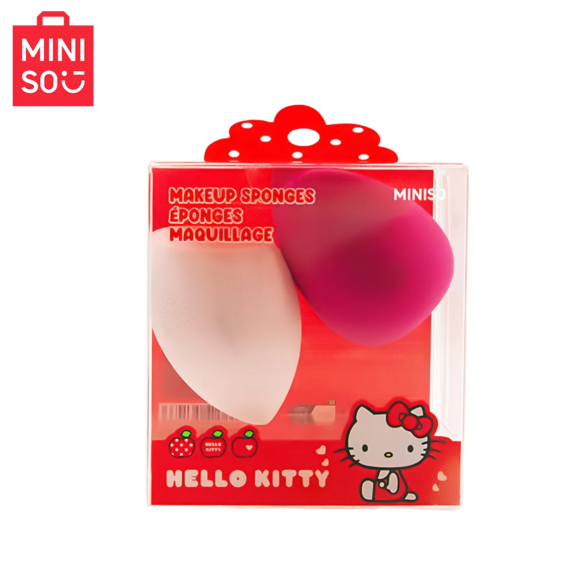 MINISO HelloKitty Apple Season Collection Makeup Egg 2-pack spons poederdons droog nat combinatie