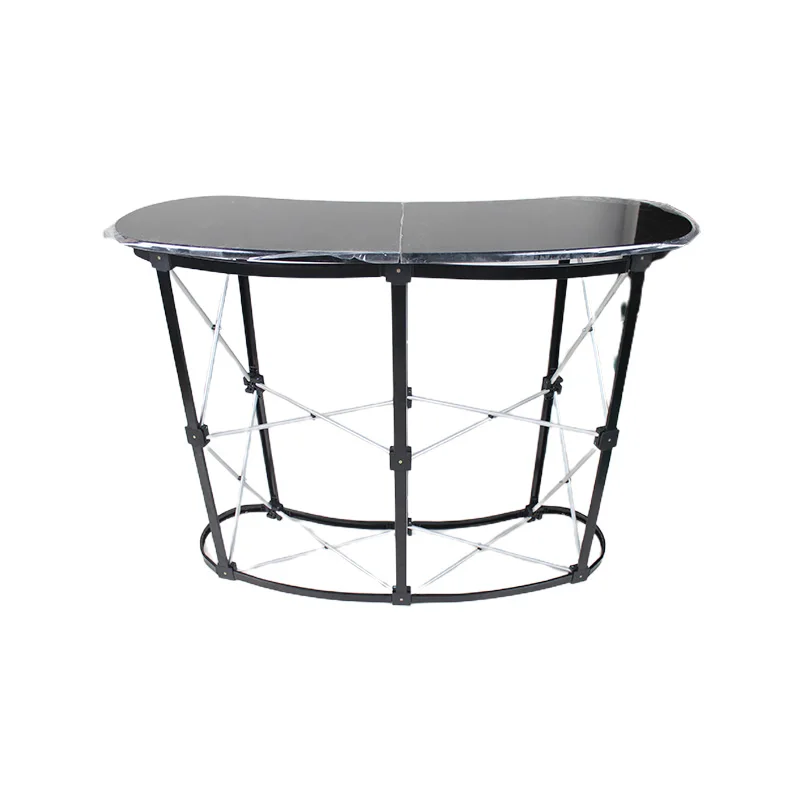 Trade Show Advertising Heavy Duty Floor Standing Aluminum Tube Pop up Stand Portable Reception  Counter Promotion Table Counter