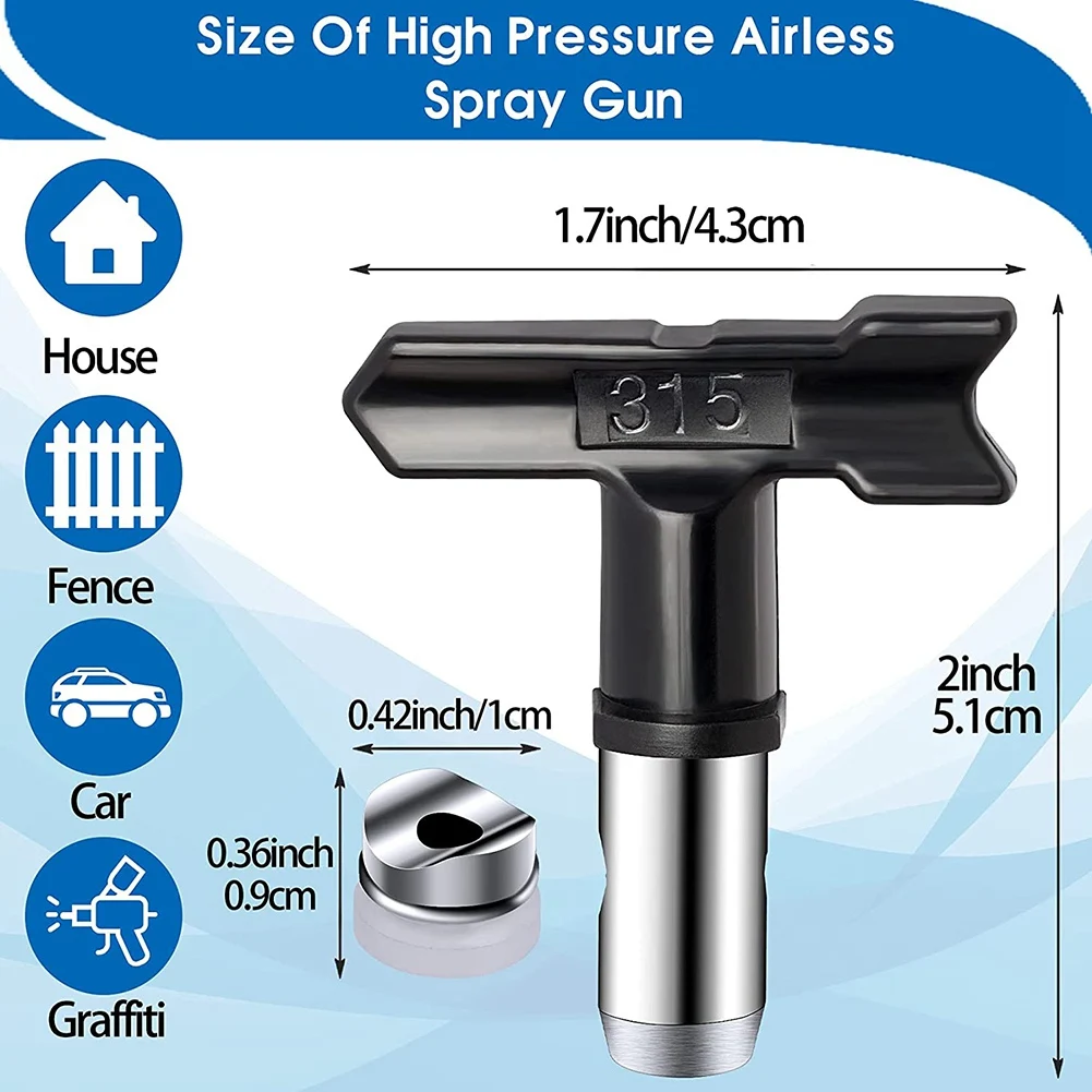 4Pcs Reversible Airless Paint Sprayer Nozzle Tips Airless Sprayer Spraying Machine Parts(215 315 417 523)