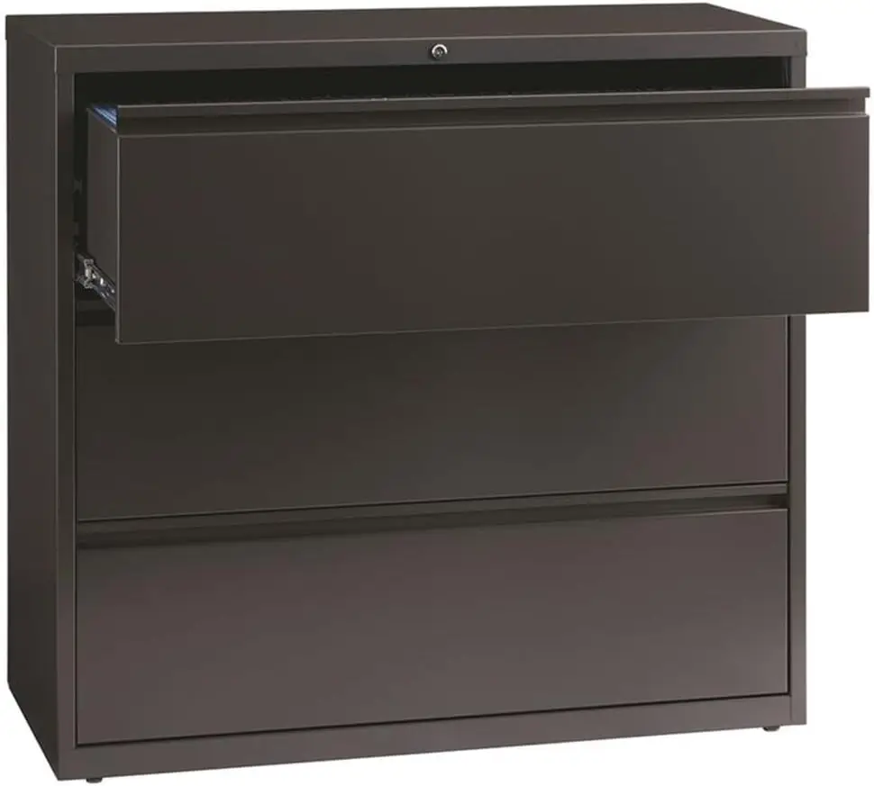 Hirsh 42 Inch Wide 3 Drawer Metal Cabinet For Home And Office, Holds Letter, Legal And A4 Hanging Folders Lateral File,