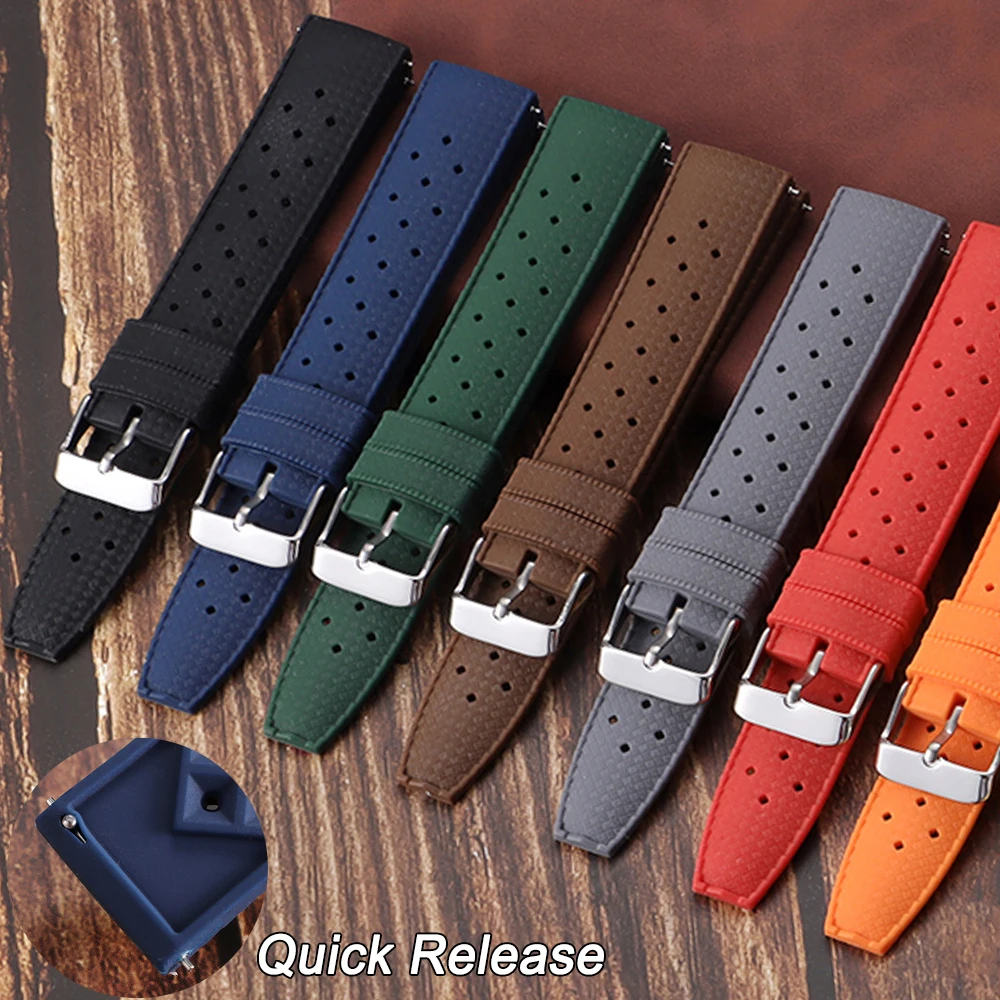 Citizen Watches Smartwatch - Nowy Tropikalny Gumowy Pasek do Zegarka
