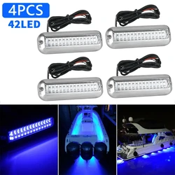 4PCS Underwater Light Speedboat Boat Lights 42 LED Navigation Lighting Boat Marine Transom Light RVS Yacht Accessories