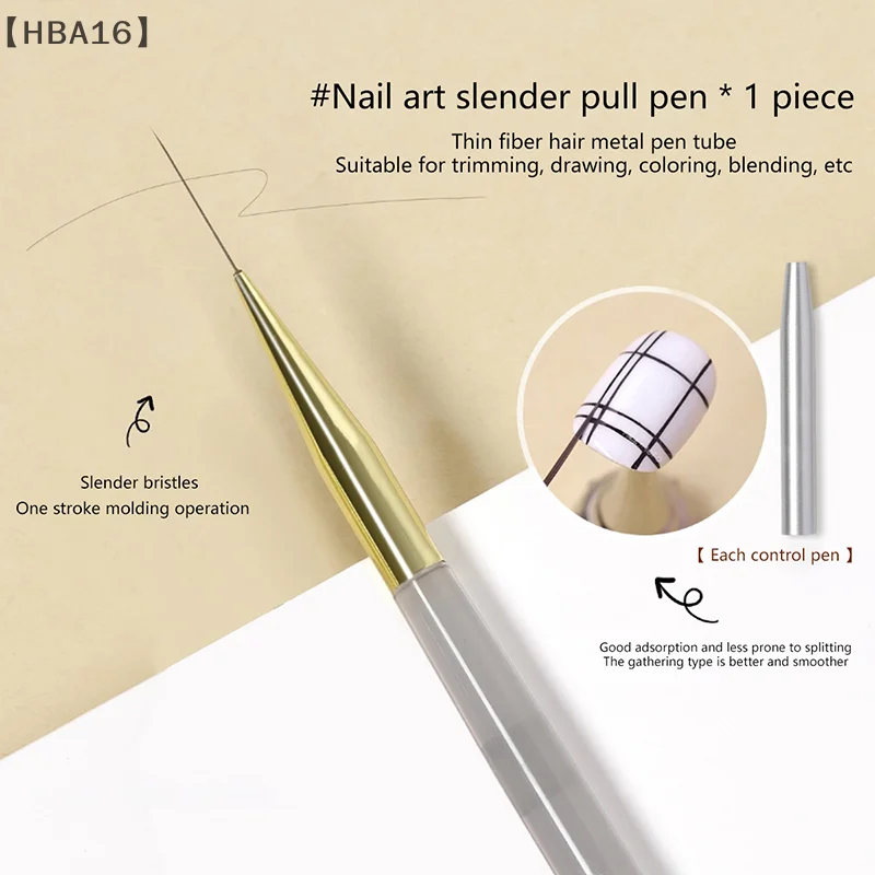 Pinceles para delineador de uñas, pincel para uñas de Gel, esmalte de uñas extremadamente fino, pincel para pintar, dibujo, diseño artístico de uñas