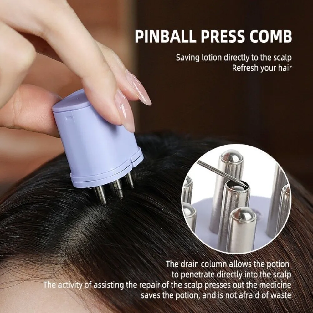 30ML Scalp Applicator Comb Hygienic EMS Microcurrent Pulse Essential Oil Guiding Massager Repeatable Washable