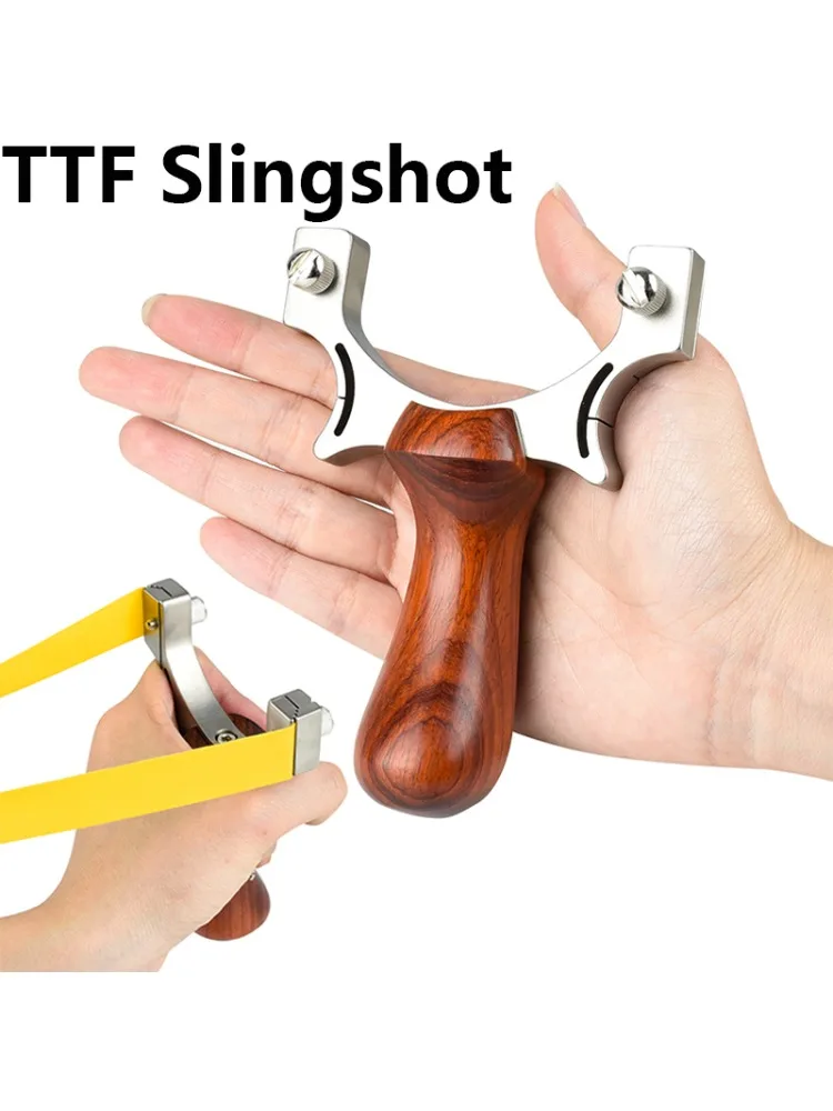 TTF Slingshot 304 Stainless Steel Sling Shot Outdoor Hunting Rubber Band Shooting Competition Hunting Accessories Tirachinas