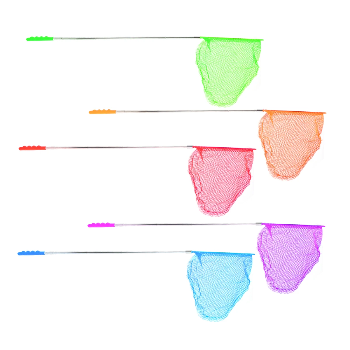 

5Pcs Insect Nets Catching Tools Extendable Fishing Net Large Pocket Stainless Steel Kids Safe AntiSlip
