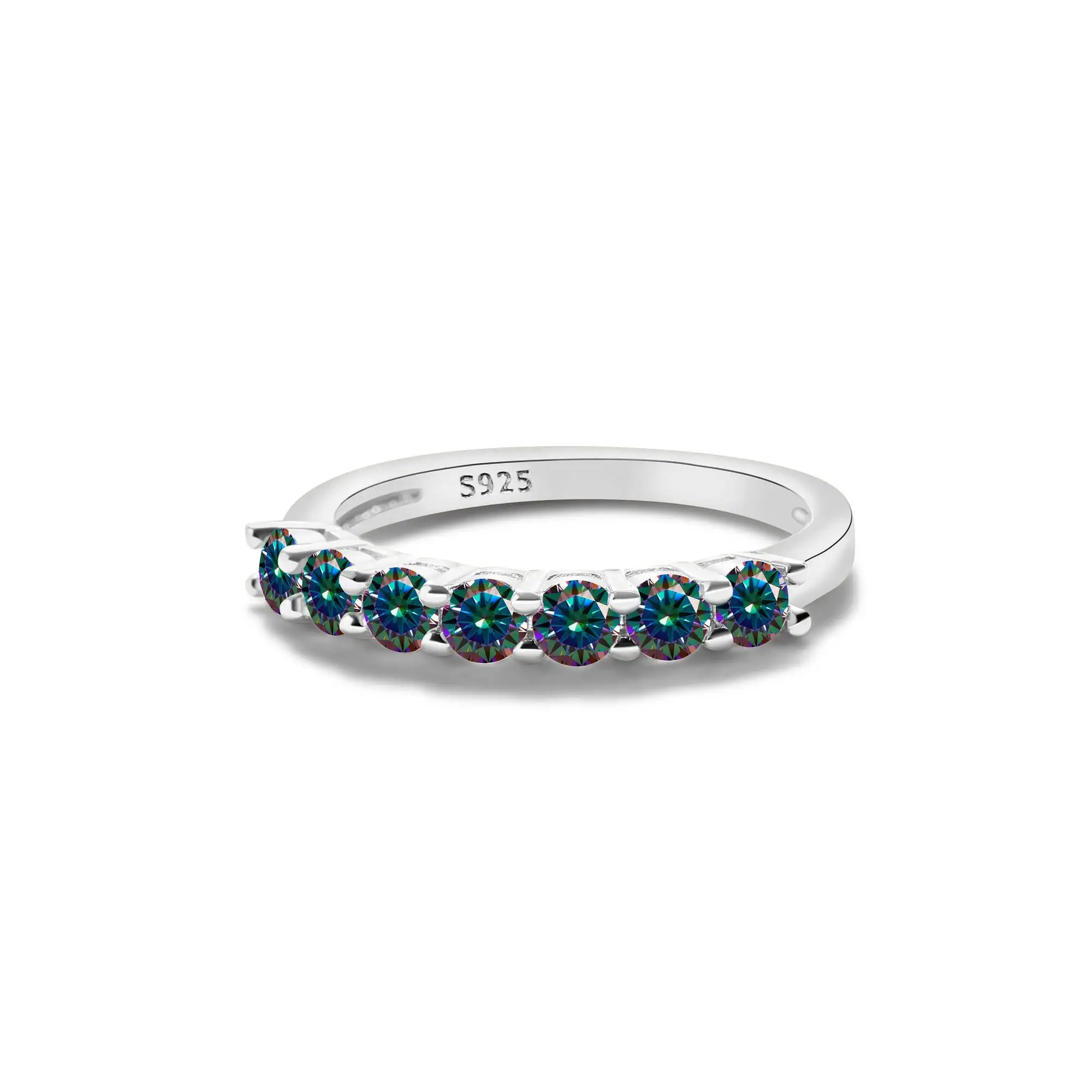 1,0 Karat Königsblau Farbe Moissan ite Ring Sterling Silber massiv Gelbgold Farbe Hochzeit Verlobung ringe für Frauen – Detail 18