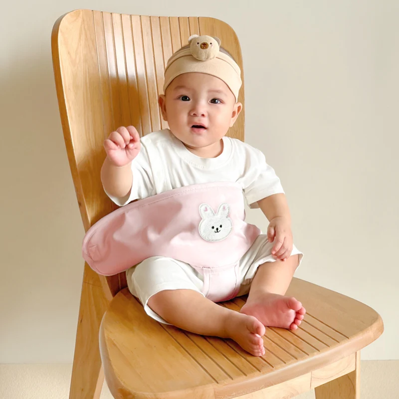Baby Portable Dining Chair Strap with Safety Harness Parent Pouch Must Haves Baby Travel Essential
