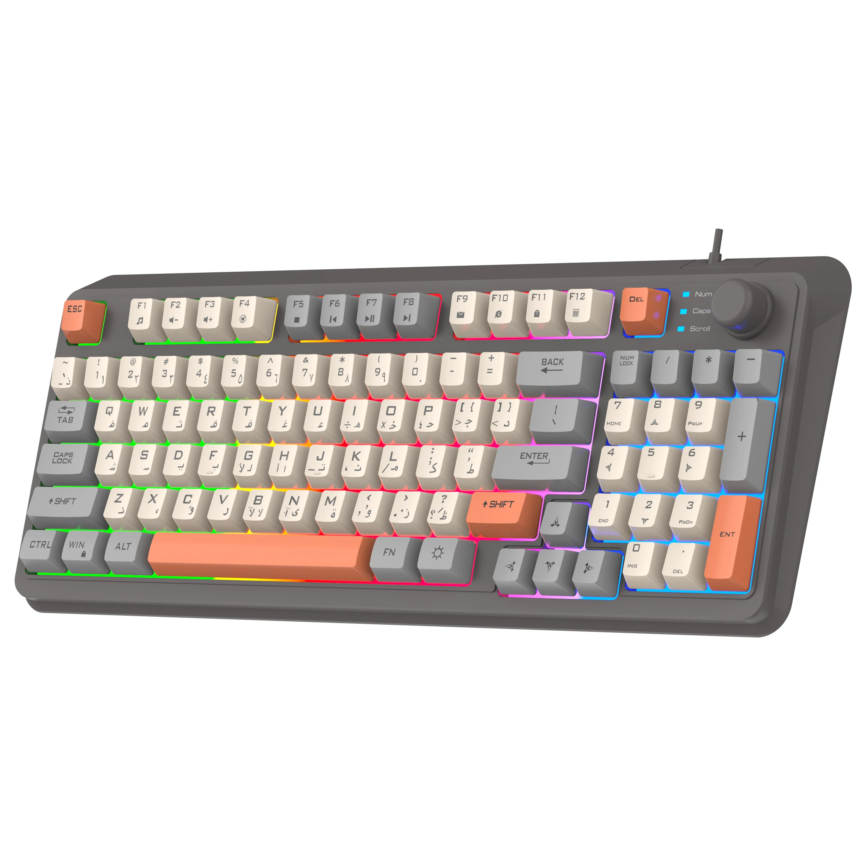 K82 Gaming Gaming Toetsenbord Glows Bekabelde USB Desktop PC/Notebook Beschikbaar 19-toetsen ponsloze knop om het volume aan te passenK82 Gaming Gaming