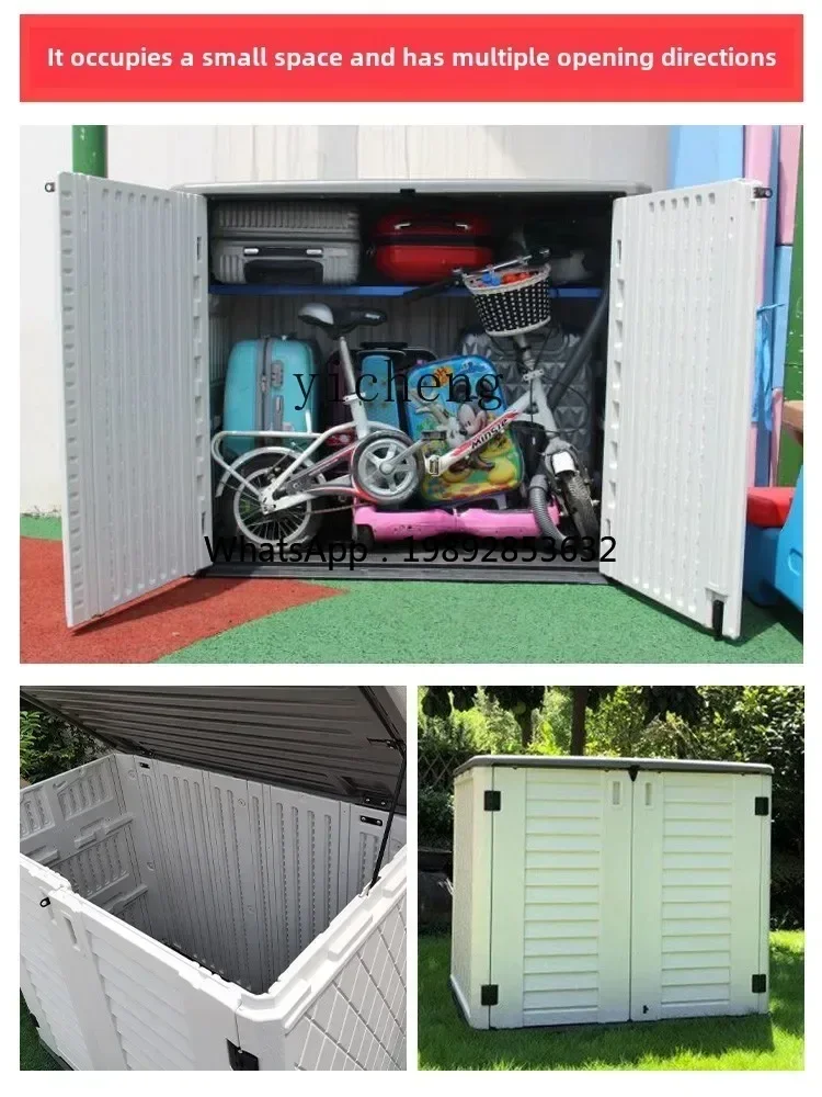 WW Outdoor Storage Cabinet Sunscreen Waterproof Household Plastic Multi-layer Storage Sundries Storage Box