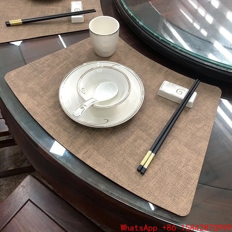 

Кожаный круглый стол с вентилятором, водонепроницаемый и маслостойкий коврик для посуды