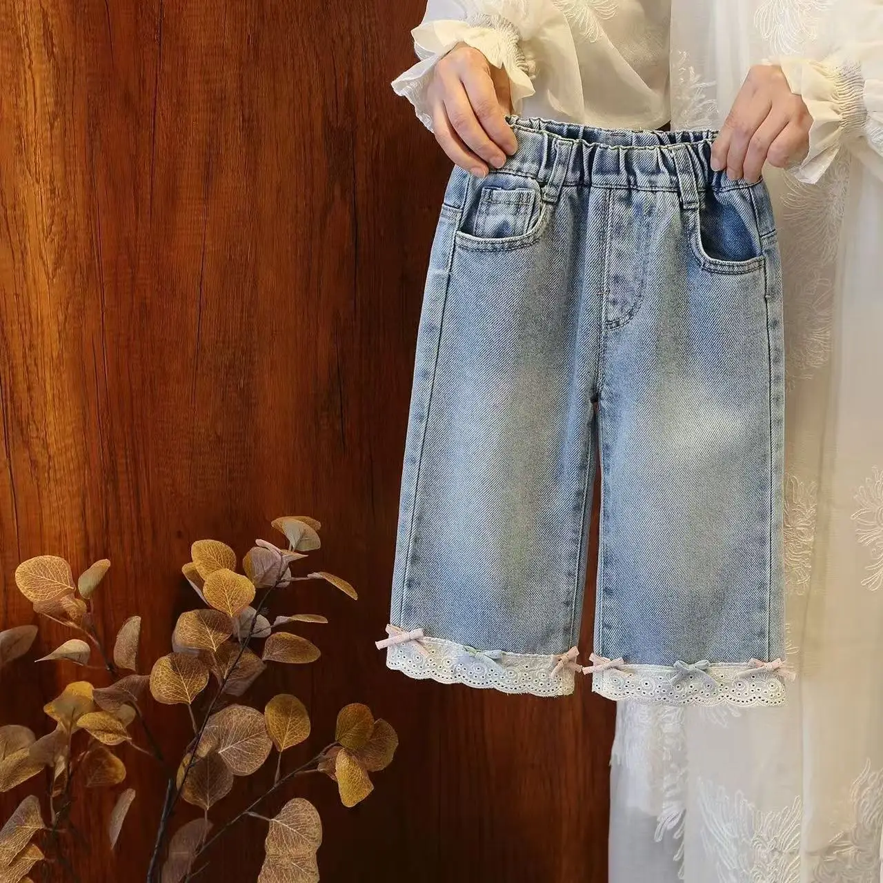 Girls Pants 2026 Spring and Autumn New Collection Children's Straight Leg Pants 0-6 Years Old Casual Jeans