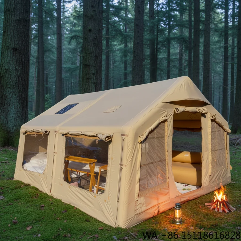 WINSUN Family Travel Outdoor Camping Bed  Tent Luxury Style PVC Air Inflatable Tent