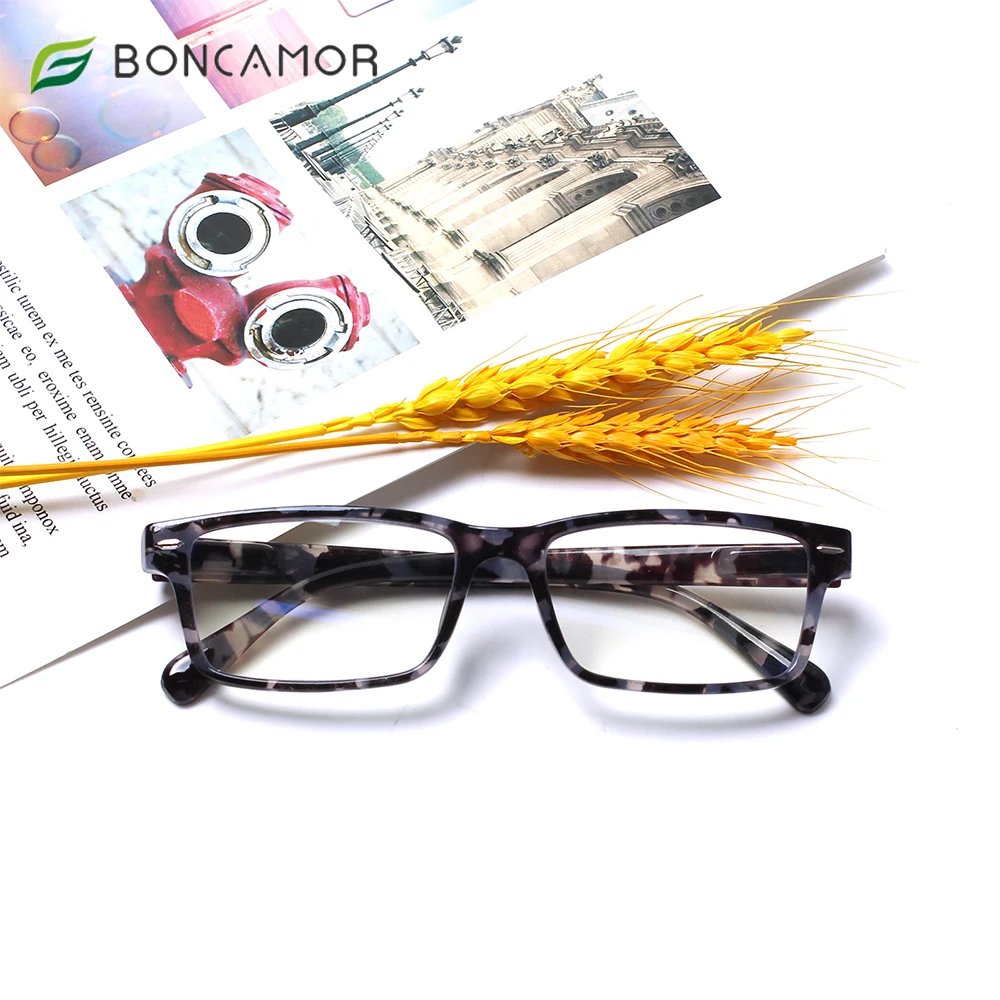 

Boncamor 2022 New Blue Light Blocking Reading Glasses Spring Hinge Anti UV Computer Goggles Men Women Diopter Decorative Eyewear