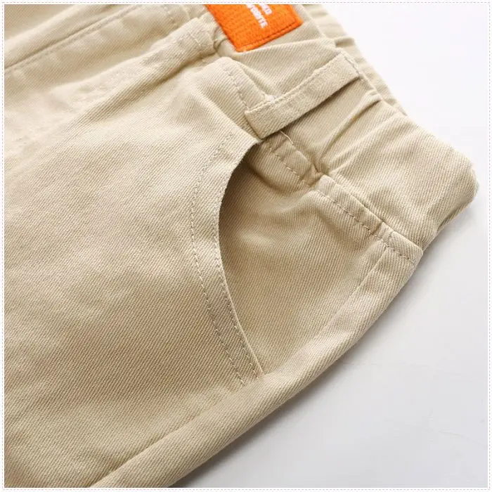 2-7 Y Toddler Children\'s Thin Khaki White Boys Casual Cotton Pants Girls Spring Summer Baby Kid Straight Leg Long Pants