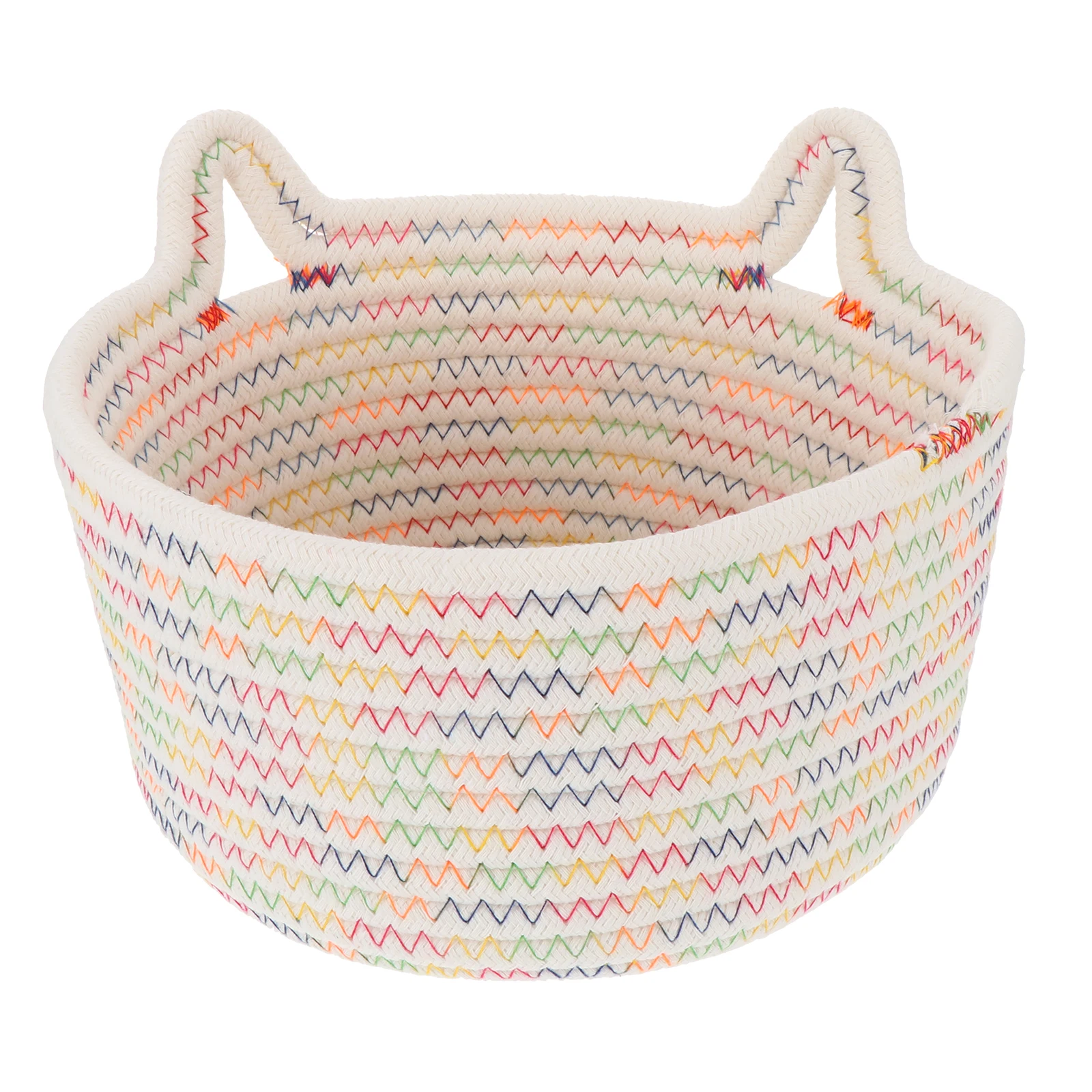 

Cotton Rope Woven Storage Box for Shelves Nursery Bedroom Living Room Decor Woven Storage Box Container Pet Toys
