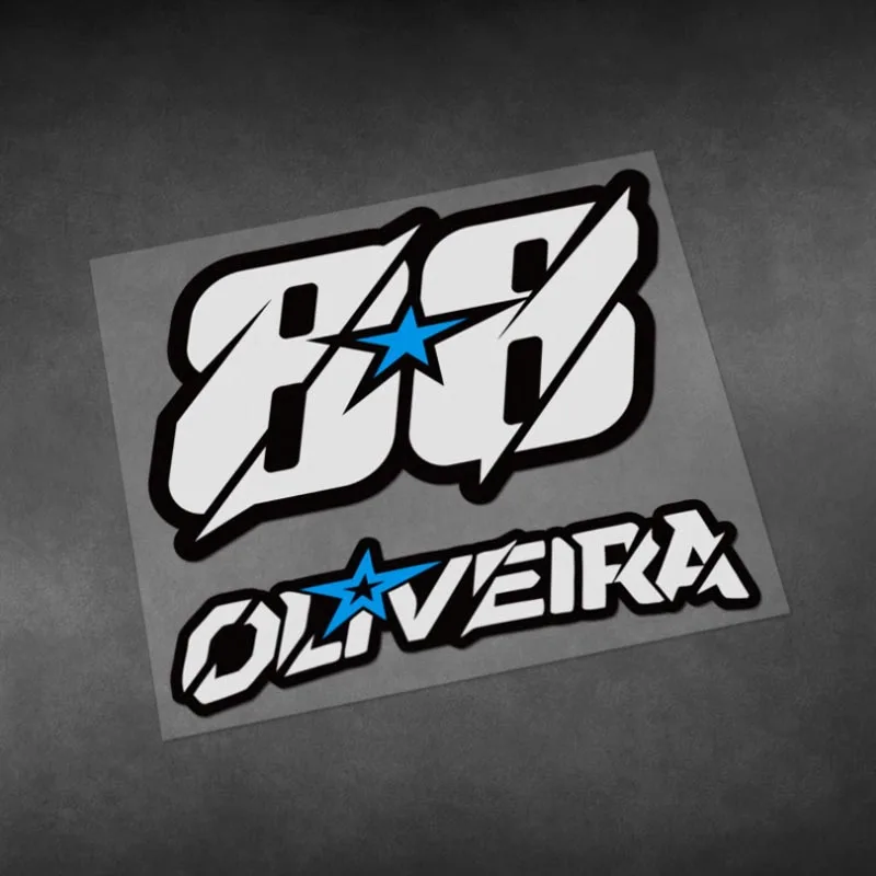 モトGPレーサー番号 88 デカール モトクロス レーシング ヘッド ウインドシールド 燃料タンク 装飾ステッカー ビニール 防水 反射ステッカー