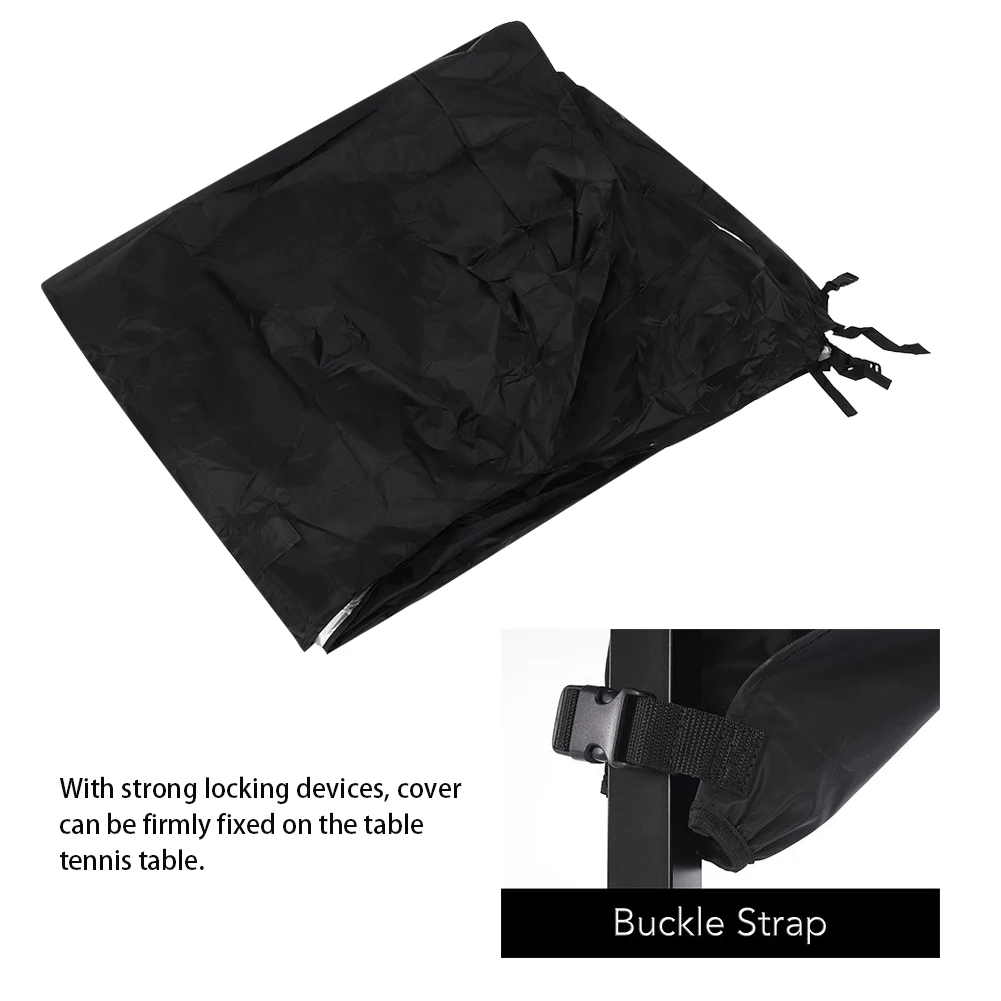 Outdoor Courtyard Patio Waterproof Dust-proof Table Tennis Table Cover Black 280x153x73cm Outdoor Tennis Table Cover
