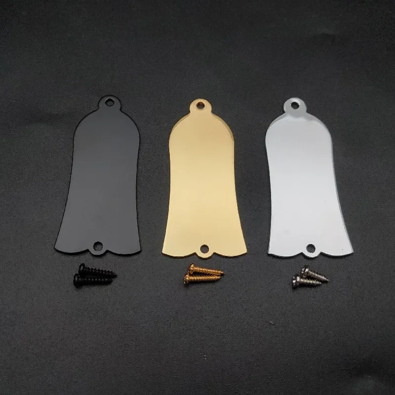 3Pcs 2‑Hole Bell‑Shape Metal Truss Rod Cover Black Gold Chrome For LP‑Style Electric Guitar Replacement Guitar Accessories