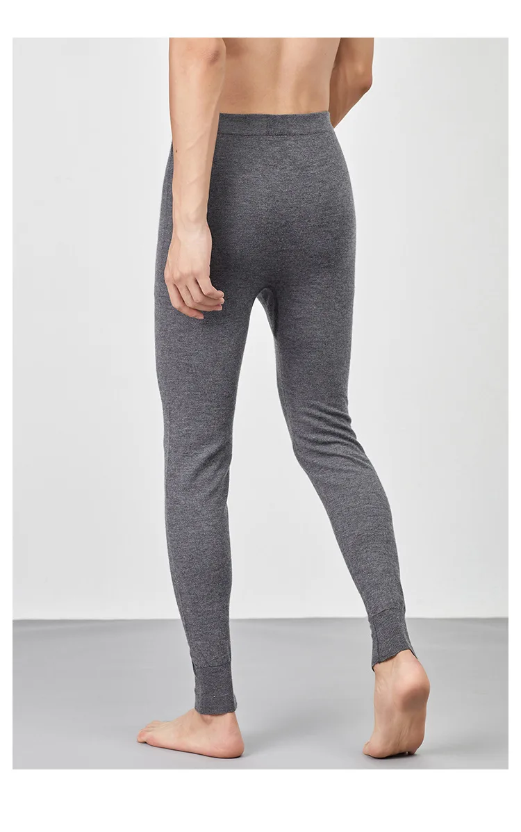 Fengbaoyu осень-зима мужские брюки из 100% козьего кашемира тонкие теплые узкие леггинсы с высокой талией шерстяная одежда удобные мягкие черные