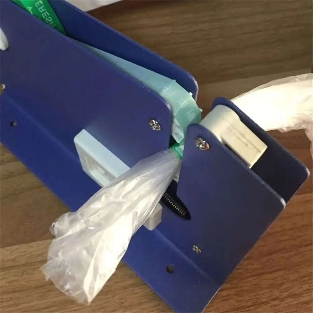 Stainless Steel Metal Bag Sealer Anti-Slip Design Manual Operation Bag Sealing Machine Compact Durable Manual Sealing Device