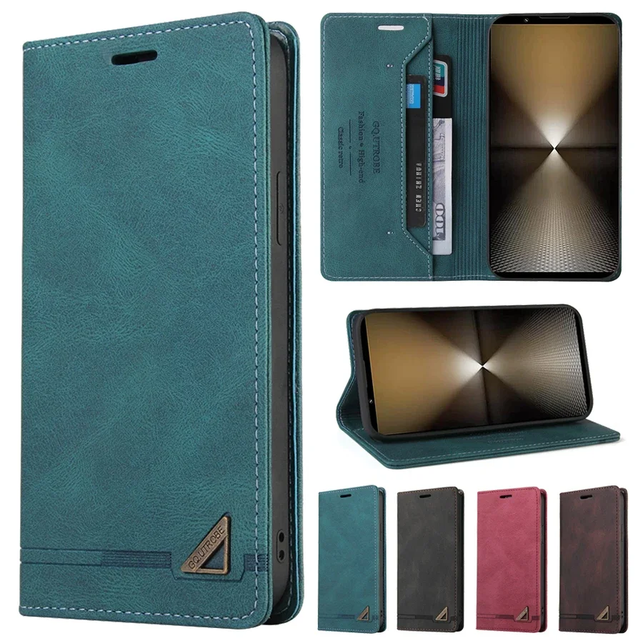 Wallet Slot RFID Blocking Flip Leather Case For Sony Xperia 10 VI 1 VI 10 V 5 V 1 V 10 IV 5 IV 1 IV 10 III 5 1 ACE III XZ1 XZ4