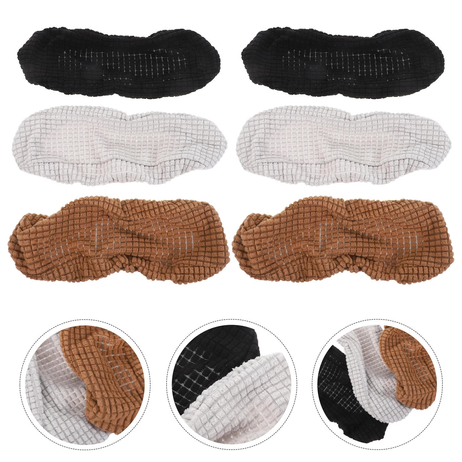 

3Pairs Office Chair Armrest Covers Elastic Jacquard Washable Sleeve Protectors Removable Armrest Covers for Desk Computer Chair