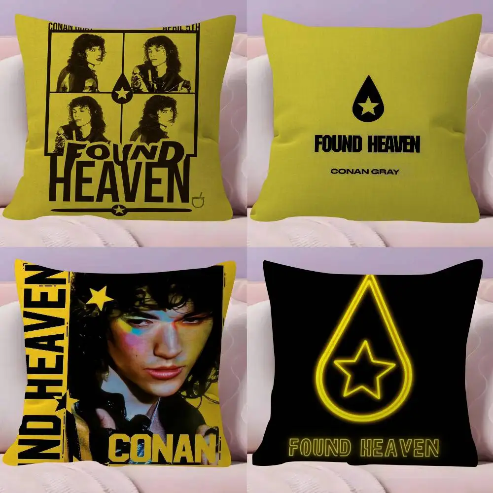 Conans Grays Found Heaven  Cushion Cover Inches Farmhouse Decor Home Throw Pillow Covers for Couch Decorations