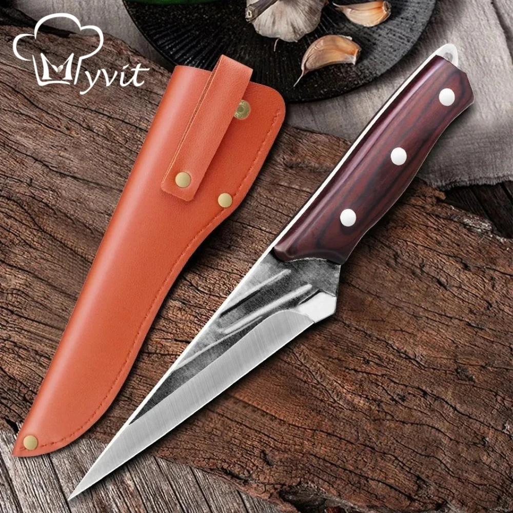 Forged Boning Knife Set Sharp High Carbon Stainless Steel Kitchen Knives Meat Cleaver Sushi Knife for Slicing Carving Deboning