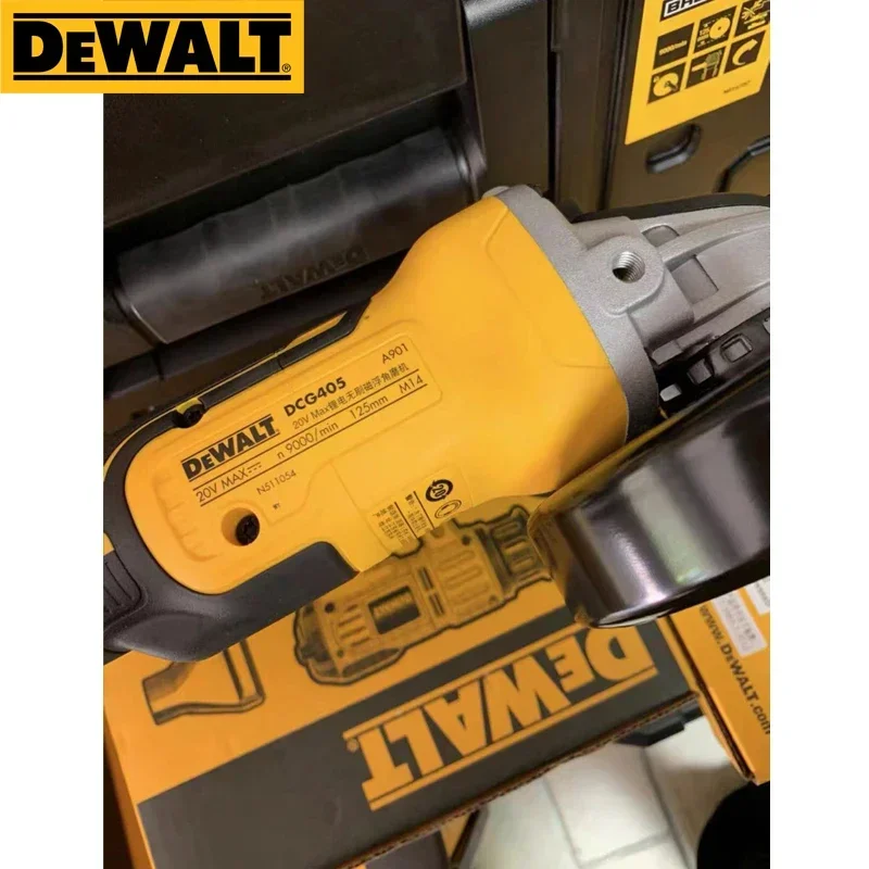 DEWALT Angle Grinder DCG405N 20V Cordless Cutting Machine Bare Tool 125mm Rechargeable Brushless Portable Polisher DCG405