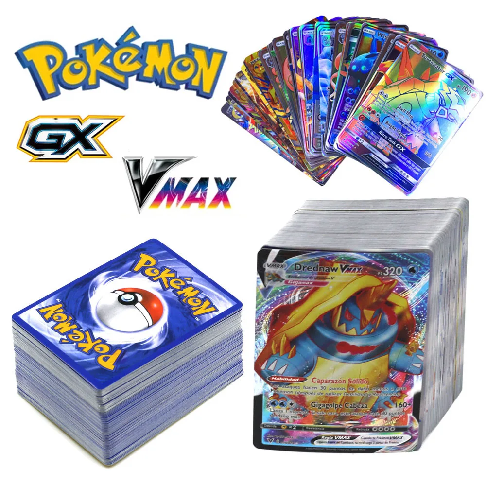 New Pokemons Card GX EX VMAX V MEGA TRAINER ENERGY Pikachu Shining Game Rare Collection Battle Trade Cards Children Toy Gift