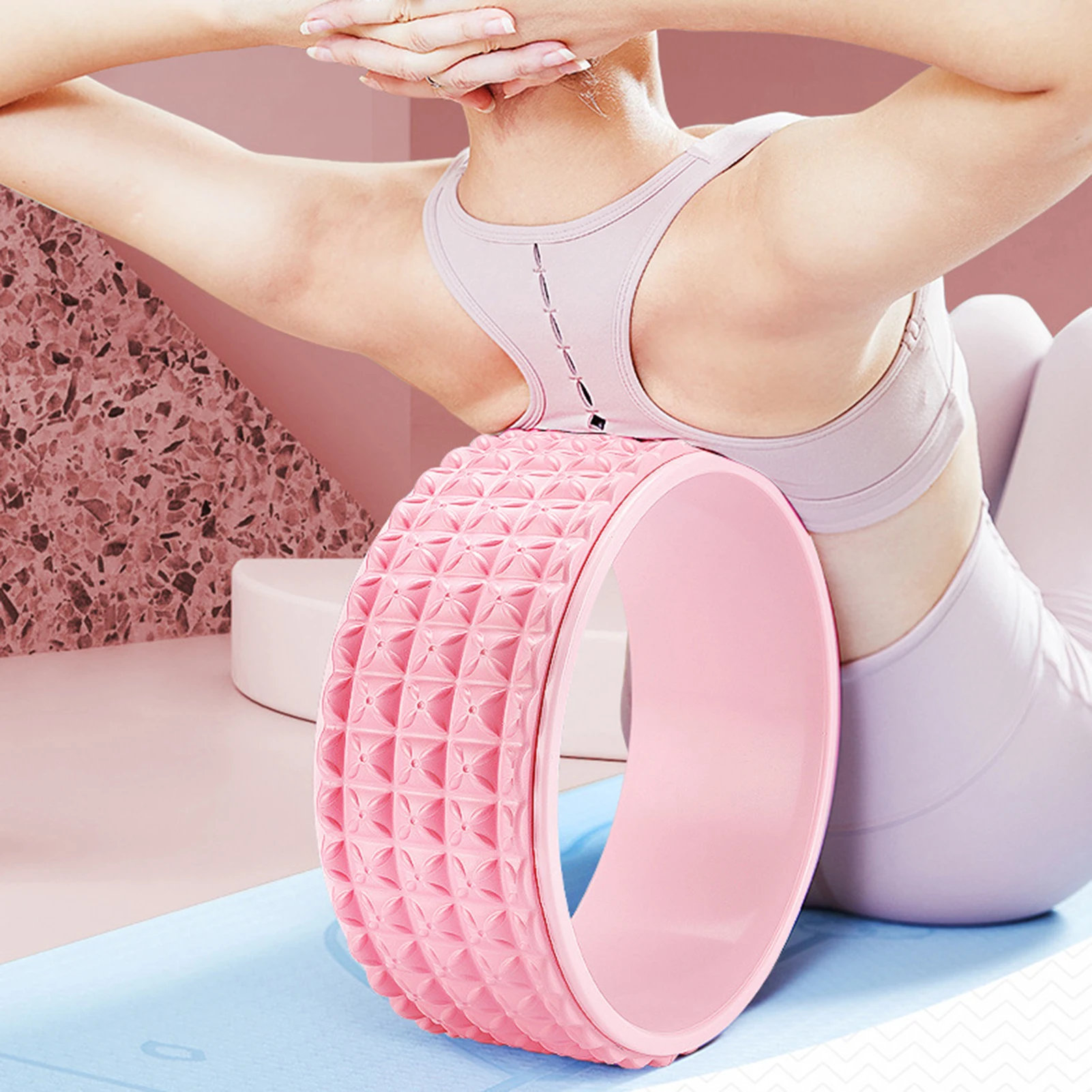 Back Training Yoga Wheel Improve Flexibility Foam Roller Massage Accessories Suitable for All Shapes and Sizes