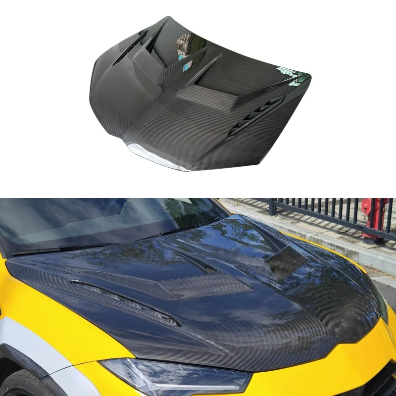 High Temperature Process Manufacturing for Lamborghini URUS S Upgraded 1016 Style Dry Carbon Fiber Engine Hood Body Kit
