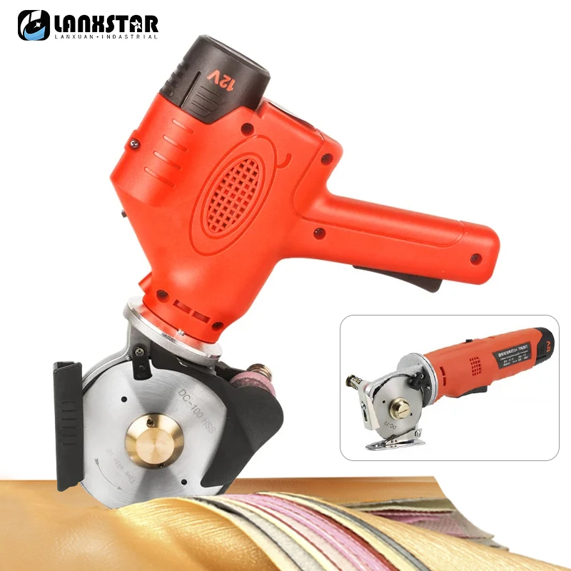 12V Cordless Electric Round Scissors Cloth Cutting Machine Fabric Cutter Shear Leather Cutting Tools DC-70 DC-100 DC-125