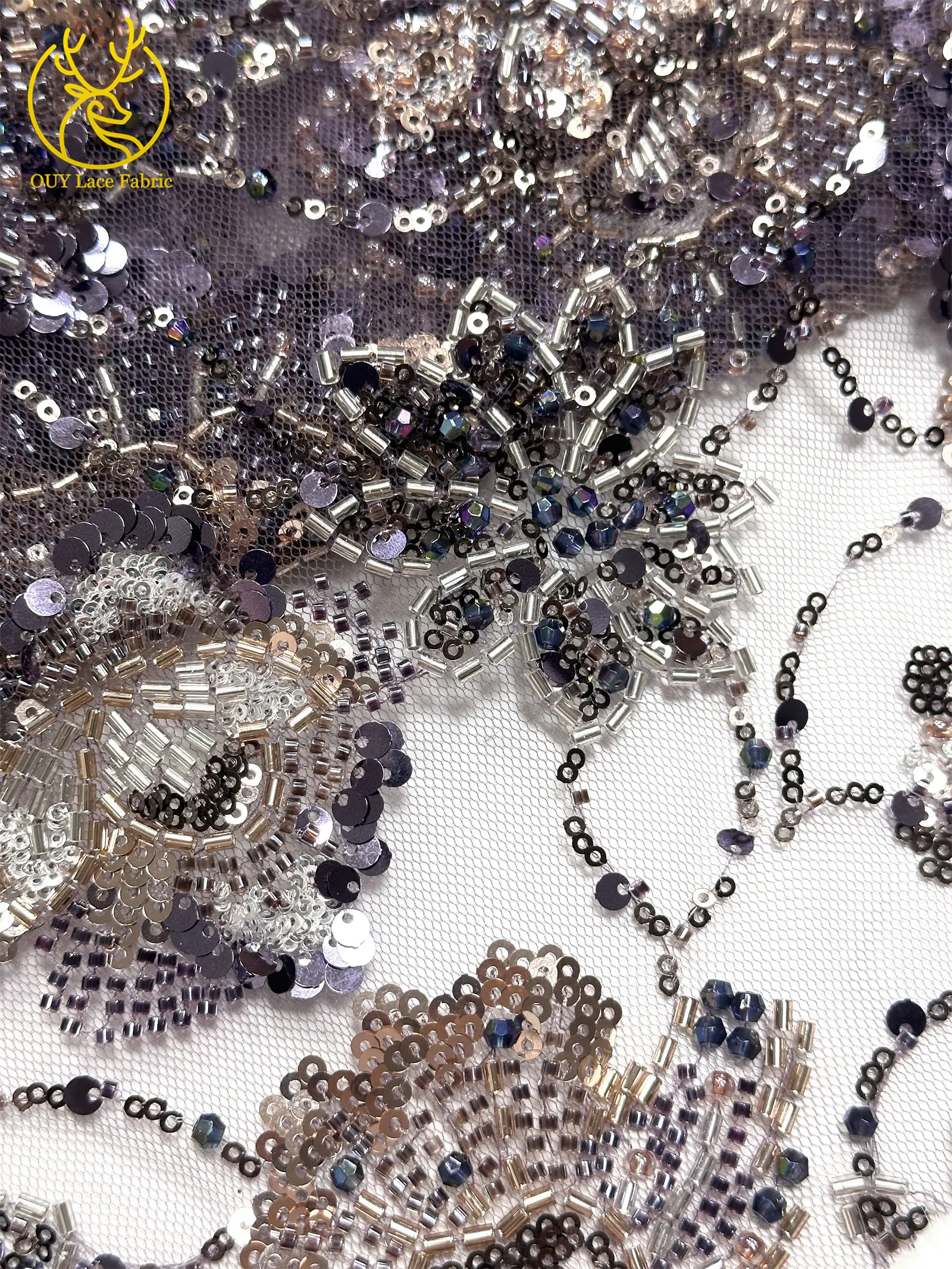 Luxuriöses High-End Nigerianisches Damen-Partykleid für Abschlussball 2026, Afrikanischer Bräutigam-Stickerei-Perlen-Spitzenstoff, Französische Pailletten-Spitze – Detail 18