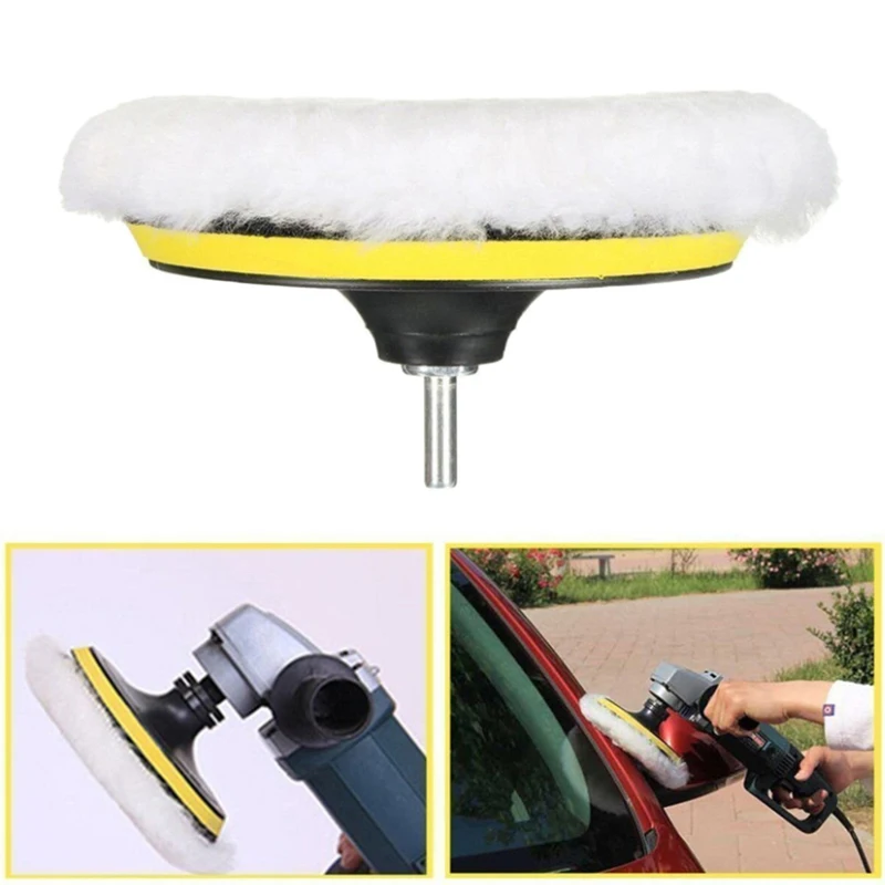 5Pcs 3/4/5 Inch Polishing Kit Car Polishing Pad Car Waxing Sponge Disk Wool Wheel Auto Paint Care Polisher Pads Car Gadget