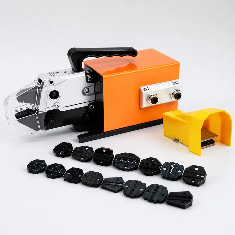 Pneumatic Terminal Crimping Machine Crimper Pliers Tool with Optional Cold Pressing Die Mold for Electrical Wire Connector