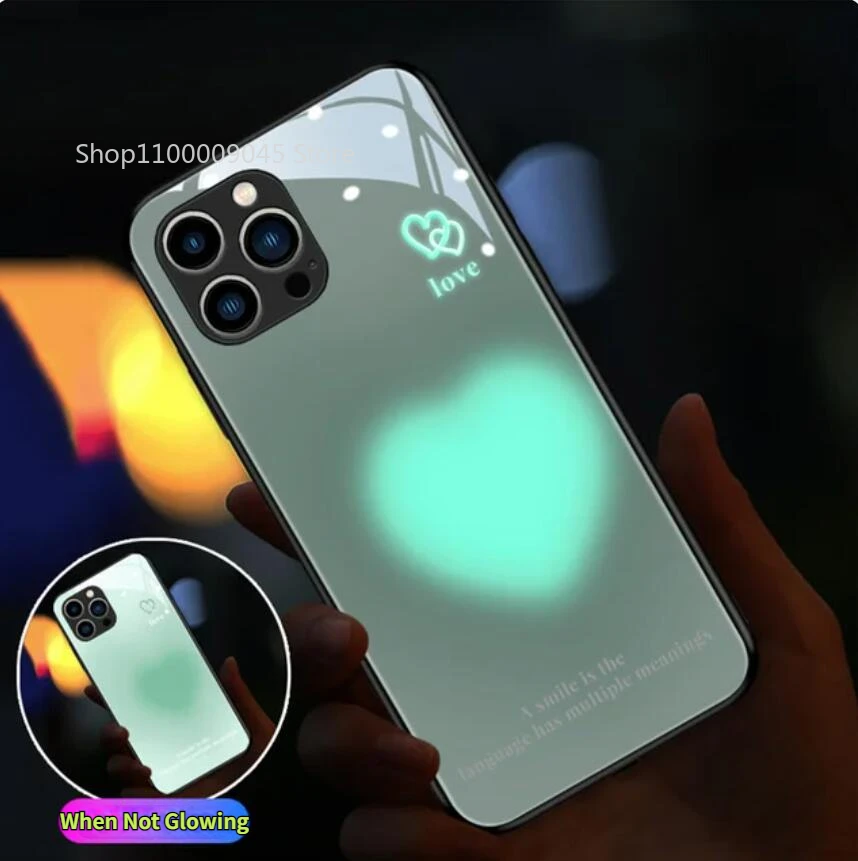 

LED Luminous Call Light Up Flash Phone Case For Huawei Mate 60 50 E Pro Plus P40 P30 Nova 10 11 Honor 90 80 70 Glass Cover Funda