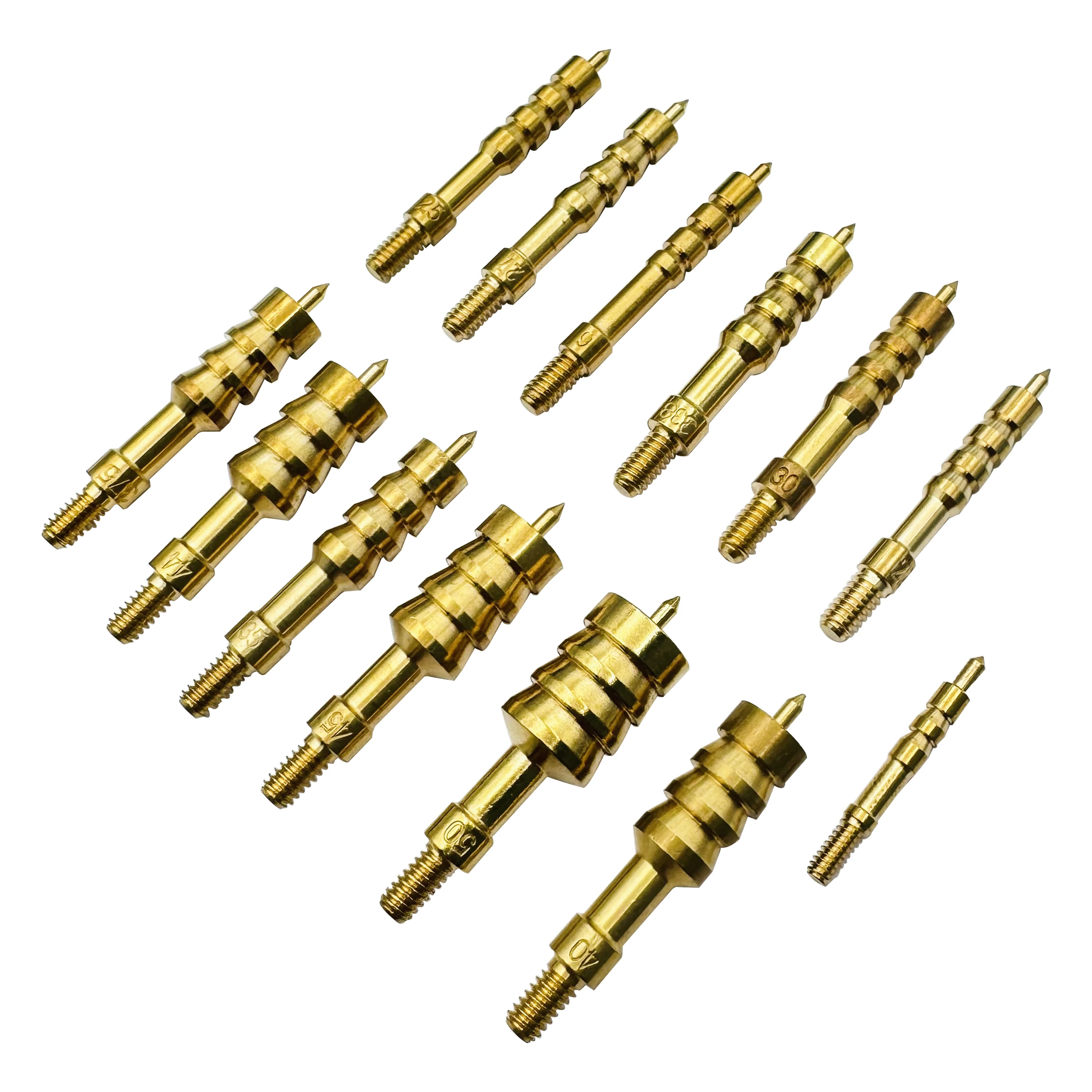 13 Types de nettoyage en laiton Jag 8/32 filetage 7.62mm/.22/.243/.40/.45/.30 porte-patch de nettoyage pour pistolet en laiton entretien des armes à feu de poche