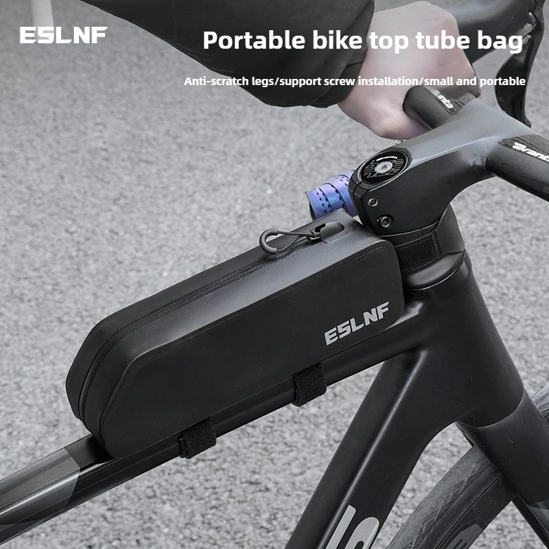 

2L Large Capacity Bike Top Tube Bag, Waterproof Frame Bag for Mountain & Road Bicycles, Easy Install Cycling Storage Pack