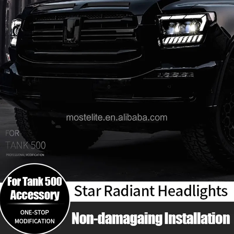 

For GWM Tank 500 LED Welcome Light Front Headlight Assembly Car Headlights New Style Accessories