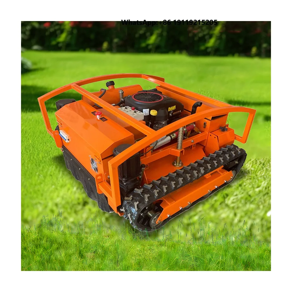 Self-propelled 4-Stroke Engine DIY Grade Lawn Mower Garden Reclamation Fully Automatic Weeder Crawler Remote Control