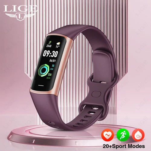 Imagen 1 del producto LIGE-pulsera inteligente deportiva para hombre y mujer, rastreador de Fitness resistente al agua, rastreador de teléfono conectado, reloj inteligente para Android ios